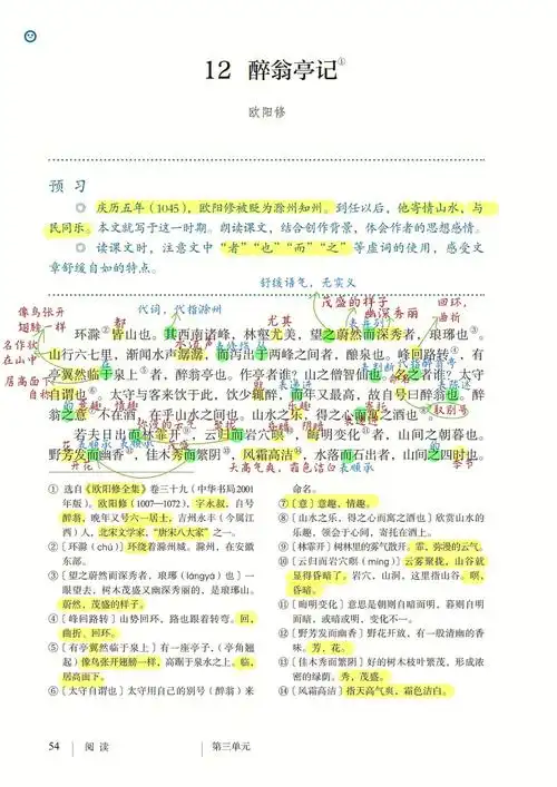 九上文言文醉翁亭记