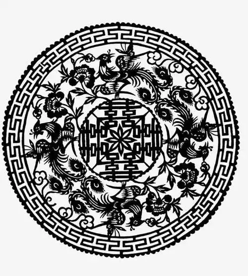 中国风双喜传统文化艺术镂空剪纸免抠素材免费下载_觅元素51yuansu.