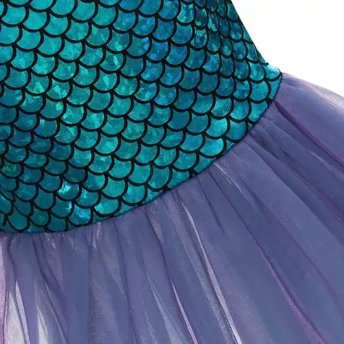 佐罗骑士高端品牌爱丽儿童美人鱼公主鱼尾裙六一万圣节衣服cosplay