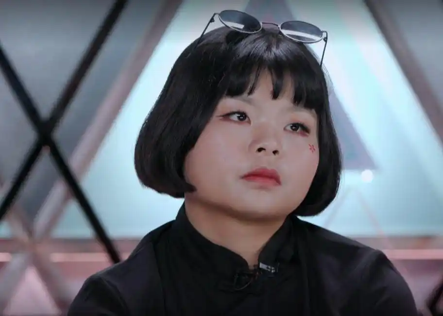 《创造101》上的cindy.视频截图