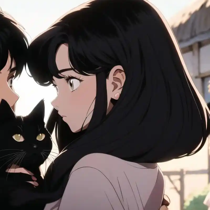 旧漫头像|情侣头像猫咪和他的情侣主人 #情侣头像# #情侣头像分享