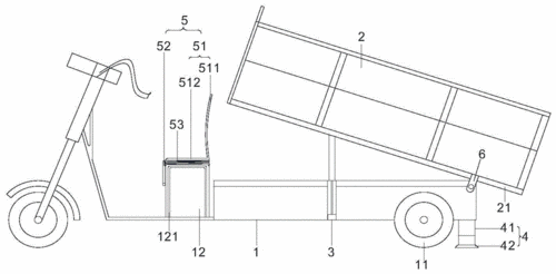 一种多功能电动三轮车车架的制作方法