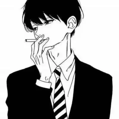 叼烟带部分杂图._卡通动漫头像_我要个性网