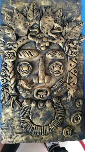 邱县幼儿园"创意美术"――粘土仿铜浮雕教师培训活动