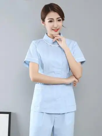 御芃 护士服夏季短袖分体短袖上衣月嫂养老院护理护工家政母婴工作服