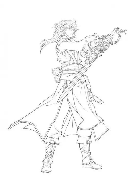 古风手绘线稿素材