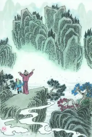 王树立绘制水墨唐诗三百首《12》