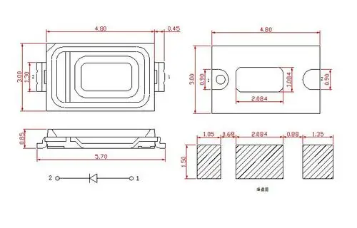 植物照明led植物生长5730灯珠蓝光450nm贴片水族灯补光灯光源