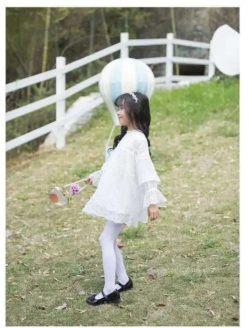 浪莎(langsha)儿童连裤袜春秋薄款夏女童打底裤白色丝袜练功跳舞专用