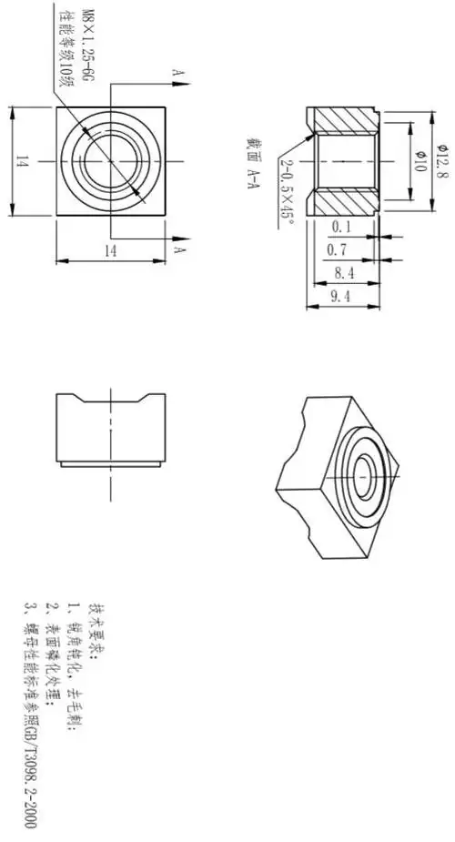 配套采购汽车焊接螺母 方螺母