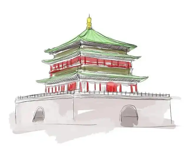 敷完面膜的西安钟楼等你来强势围观