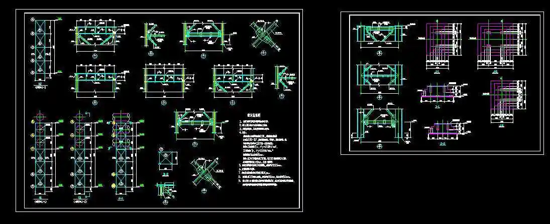 煤气管道外网管道支架图下载(351.29k,rar格式) 机械cad图纸