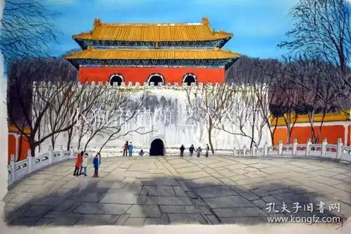 手绘南京老建筑之明孝陵方城明楼