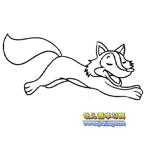 奔跑的小狐狸简笔画1