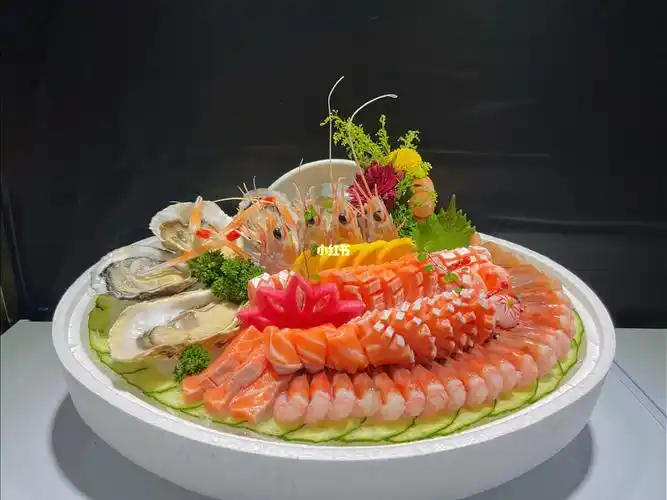 美食日常刺身拼盘三文鱼熬虾甜虾牡丹虾法国生蚝制作摆盘过程