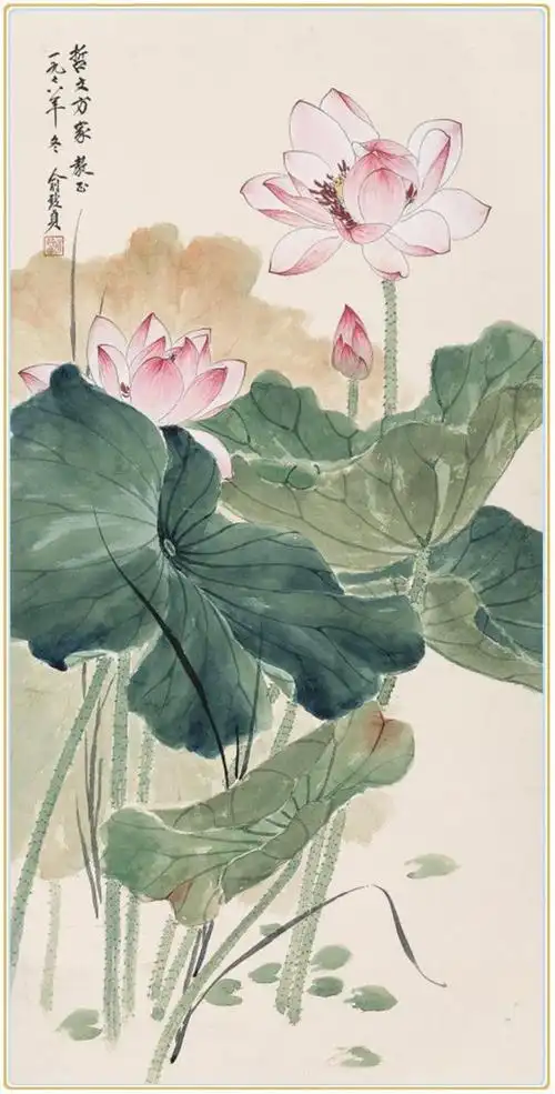 著名花鸟画家俞致贞荷花作品欣赏!|俞致贞|花鸟画家|工笔_新浪新闻