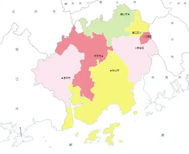 广东省江门市行政区划 江门市区划代码和面积-叶子西西排行榜