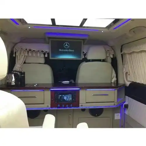 考斯特宇通客车电动吸顶电视自动折叠车载商务改装安卓高清显示器