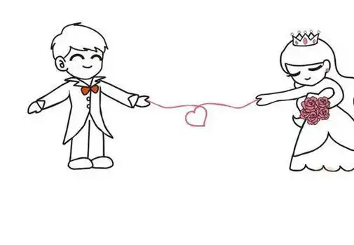 结婚简笔画 人物,结婚简笔画图片大全_竞价网