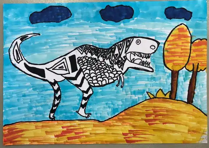 三10班《画恐龙》