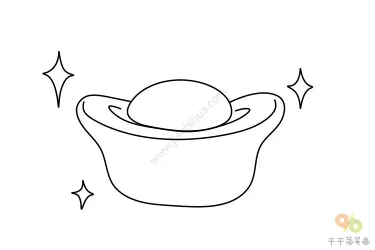 金元宝挂件简笔画图片