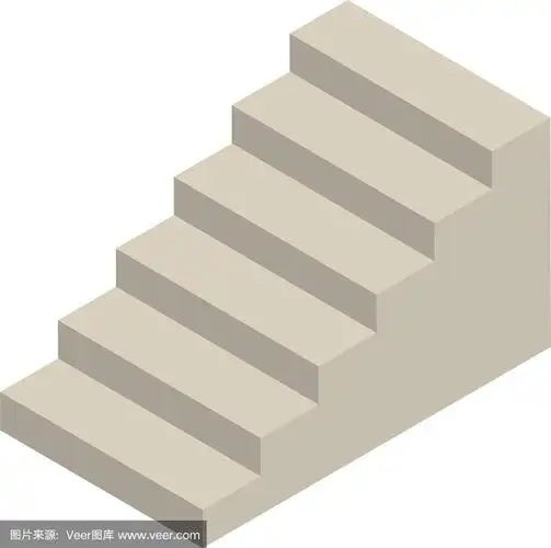 3d楼梯矢量插图图像.