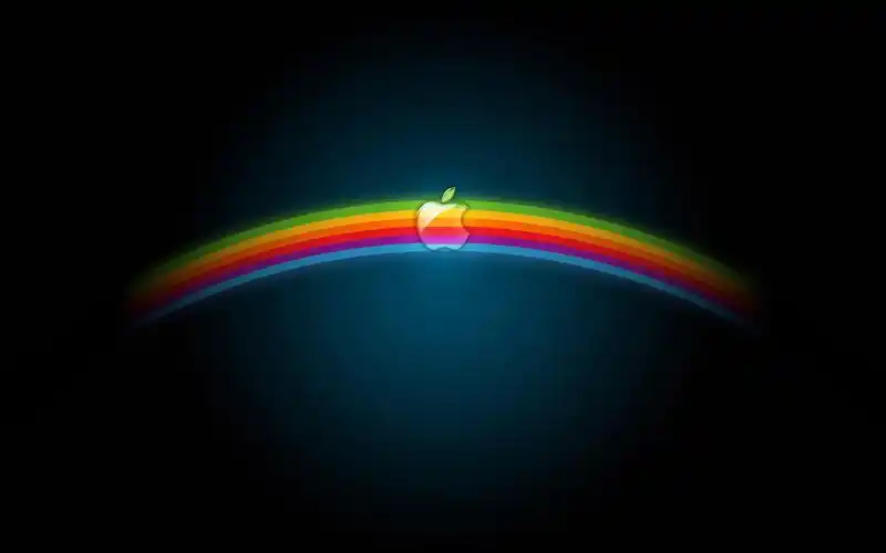 苹果彩虹桌面背景图片-壁纸图片大全