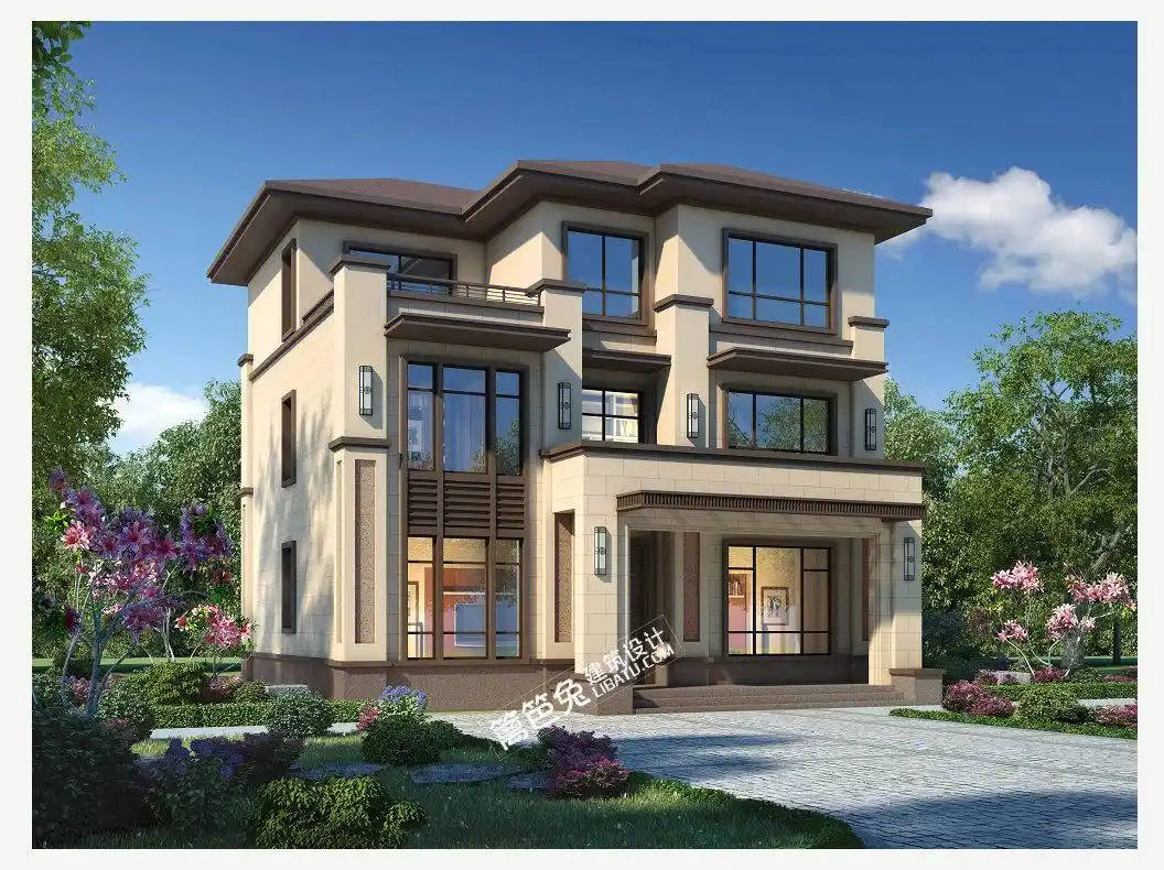 新农村建设自建房别墅振兴美丽乡村别墅外观效果图