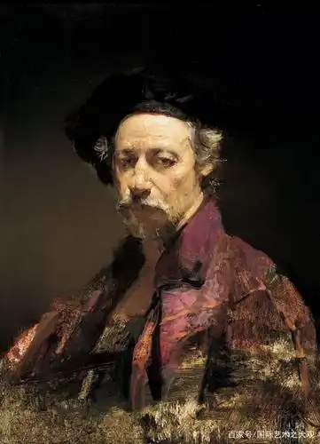 leffel ,美国写实派画家的代表之一,他的自画像很有神韵.