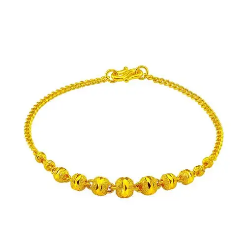 【新品】周大福官方正品 转运珠黄金千足金手链手串(工费:198计价) f