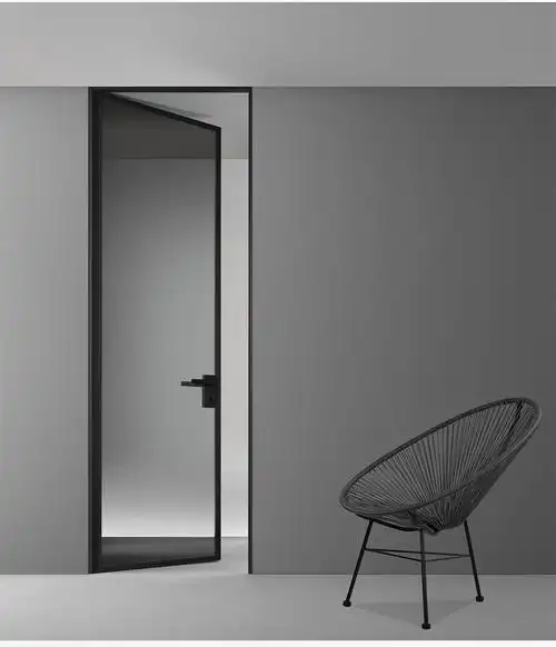 铝合金极窄边框平开门厨房阳台门钢化玻璃门-杭州沃博装饰工程有限