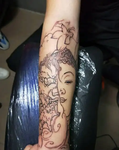 双面佛纹身套图_双面佛纹身图案大全图片 - 纹身秀