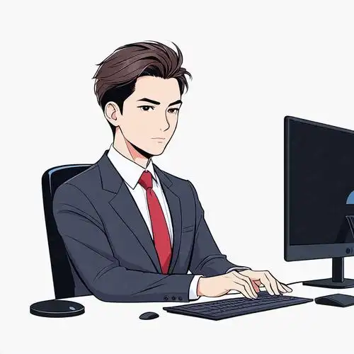 职业头像|男律师公正之光专属手绘卡通头像