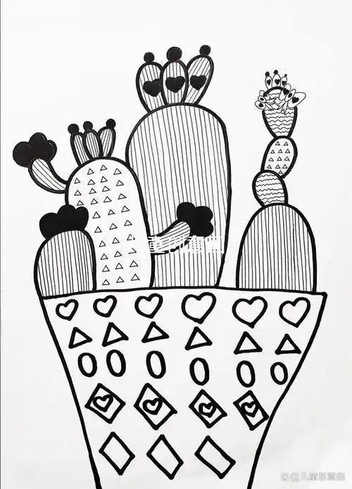 68张儿童创意画含线稿让孩子喜欢上画画果断收藏