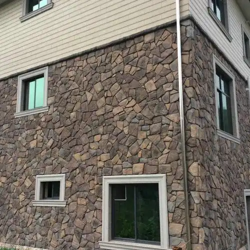 古堡石现货冰裂纹人造外墙砖美丽乡村复古人造文化石外墙毛石贴面