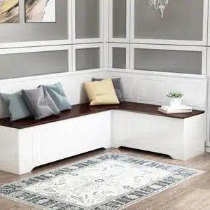 实木卡座餐桌组合家用小户型定制餐厅阳台客厅转角储物卡座沙发椅