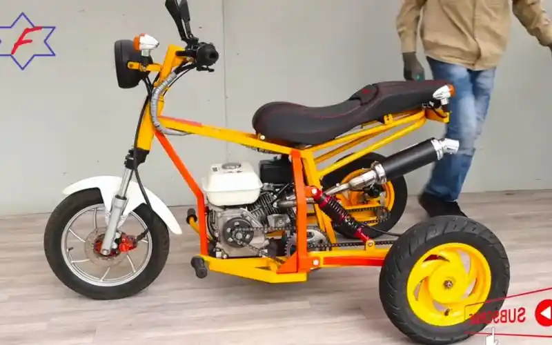 大学生纯手工自制双变速三轮摩托车,成品一出惊艳全场