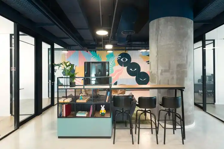 写字楼半开放式办公室设计装修风格图片-城起装修效果图