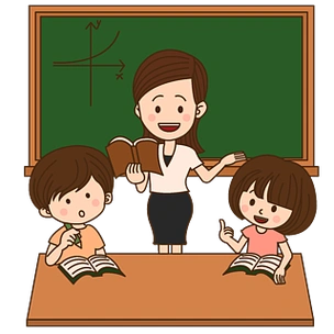 手绘矢量教师节老师讲课