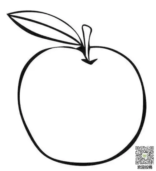 苹果单色推移简笔画