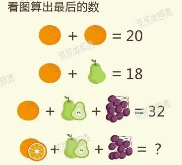微信史上最烧脑游戏25关答案【看图算出最后的数】[图]
