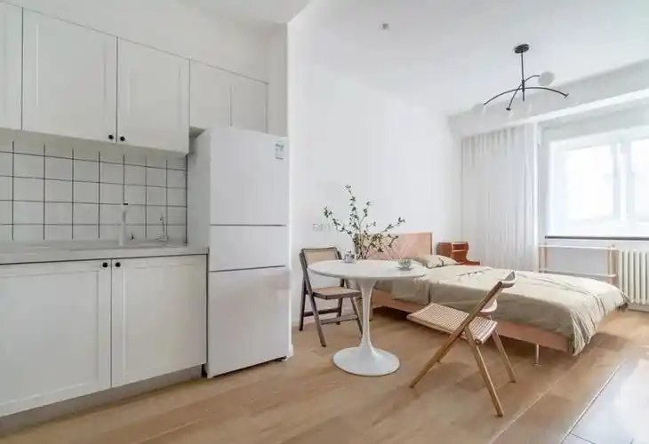 25平开间小公寓极简北欧风格装修案例_精装作品-福州拓福精装网