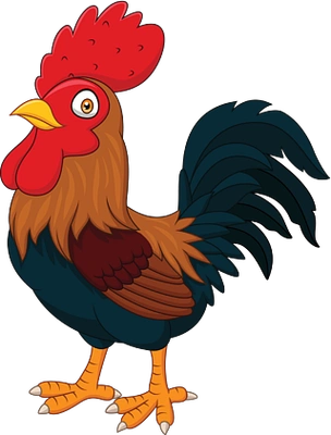 腊月二十七宰年鸡赶大集插画吉祥物鸡年c4d卡通可爱立体十二生肖鸡