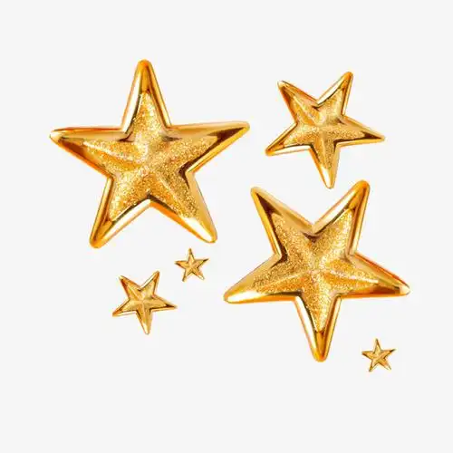 金色卡通五角星png