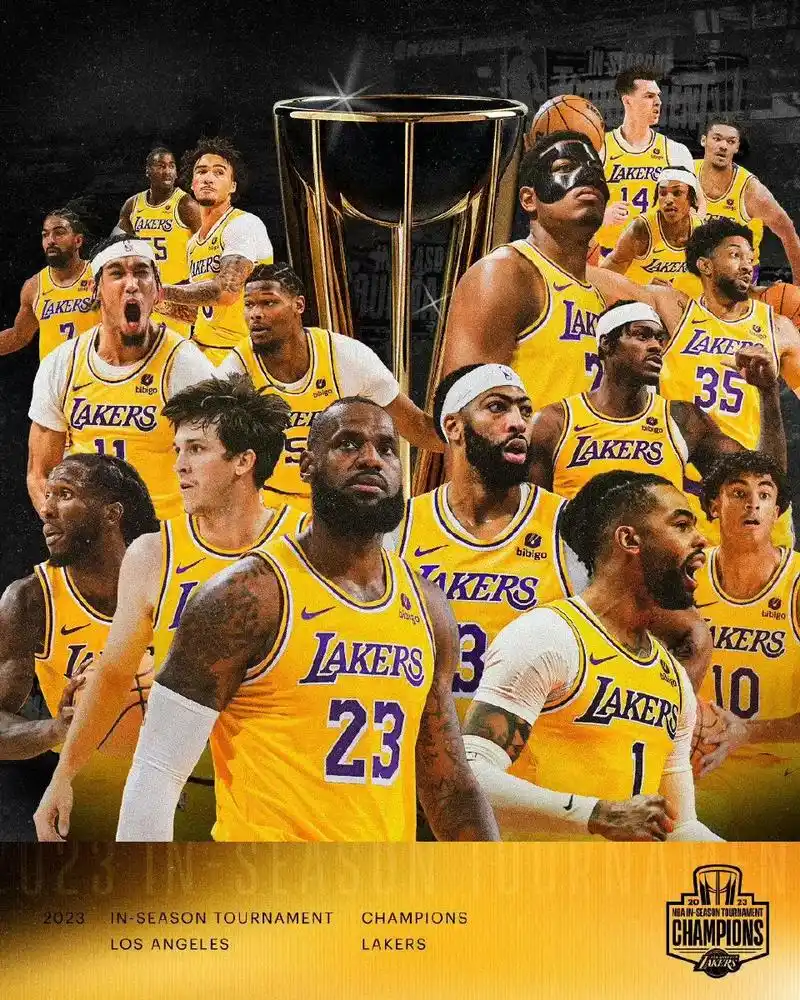 我们是冠军!nba历史第一座季中赛冠军被我湖守下了,从格兰杰 - 抖音