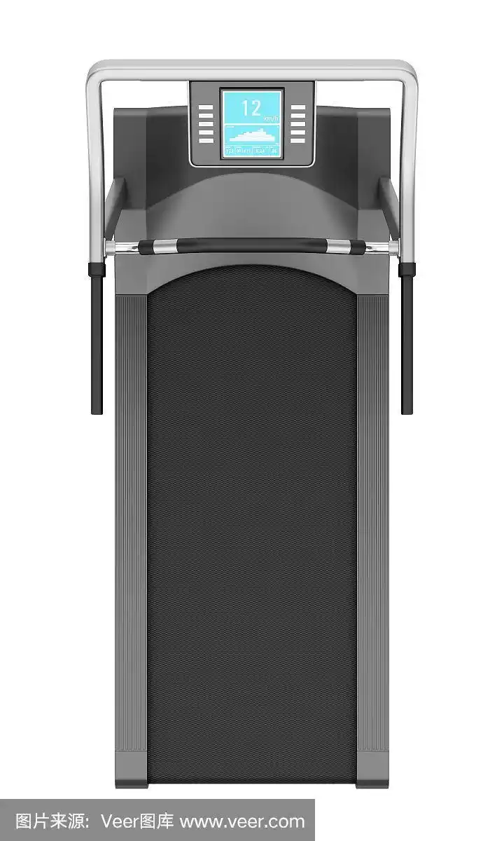 俯视图跑步机孤立的白色背景