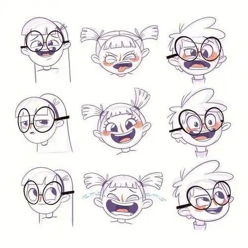 插画分享面部表情资料