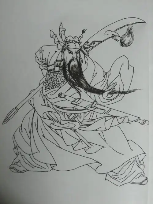 关羽画像简笔画 关羽画像简笔画可爱