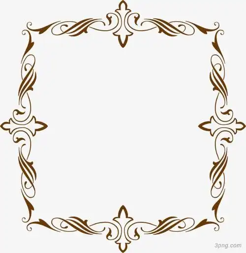 复古风边框png素材透明免抠图片-装饰效果