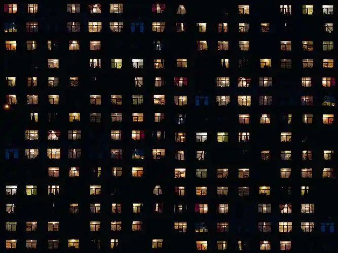 夜,房子,窗户,灯光 壁纸 - 1920x1440